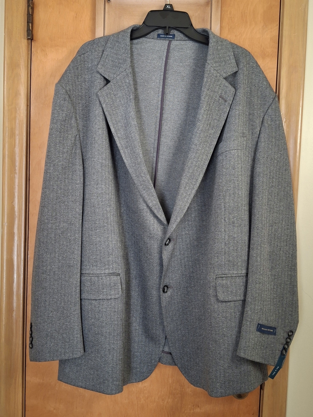 Stafford Men's Gray Herringbone Sport Coat Size 54R